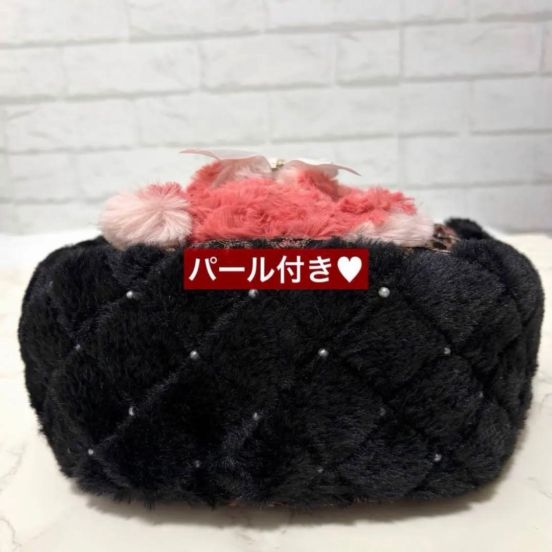 黒*こ様 コヤンイサムチョン♡インド刺繍♡ふわもこ♡ルミちゃん♡ラウンドトートバ