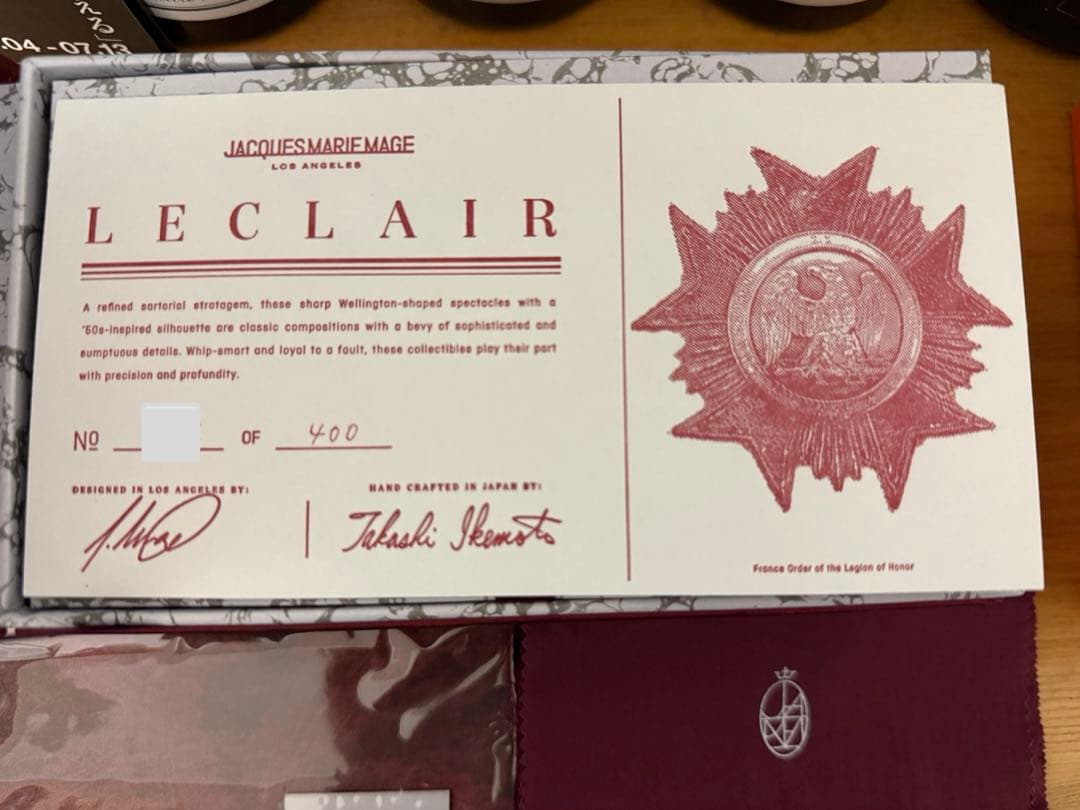 Jacques marie mage ジャックマリーマージュ ルクレール