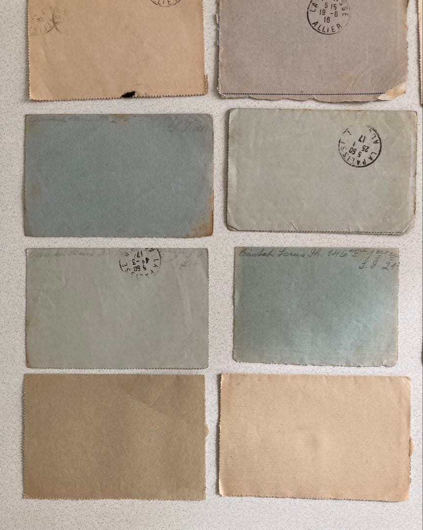 値下げ　T48 フランスアンティーク　手書き　お手紙　24通セット　1910年代