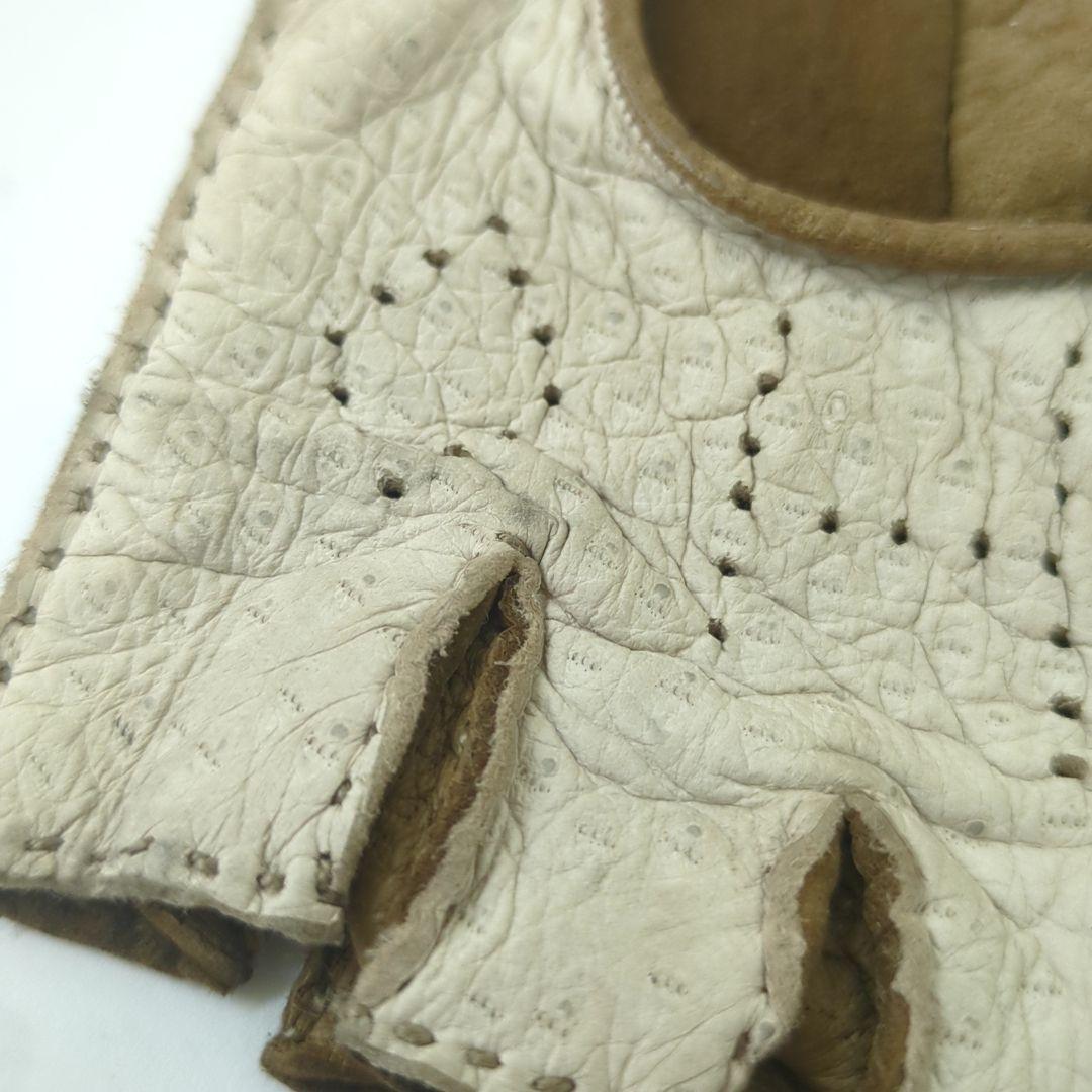 HERMES エルメス　ドライビング　グローブ　ブラウン　ベージュ　６ 1/2