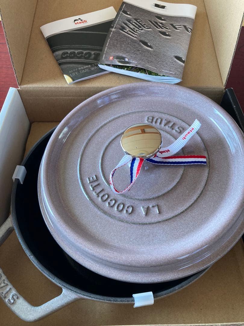 staub ピコ ココット　ラウンド　シフォンローズ　22cm