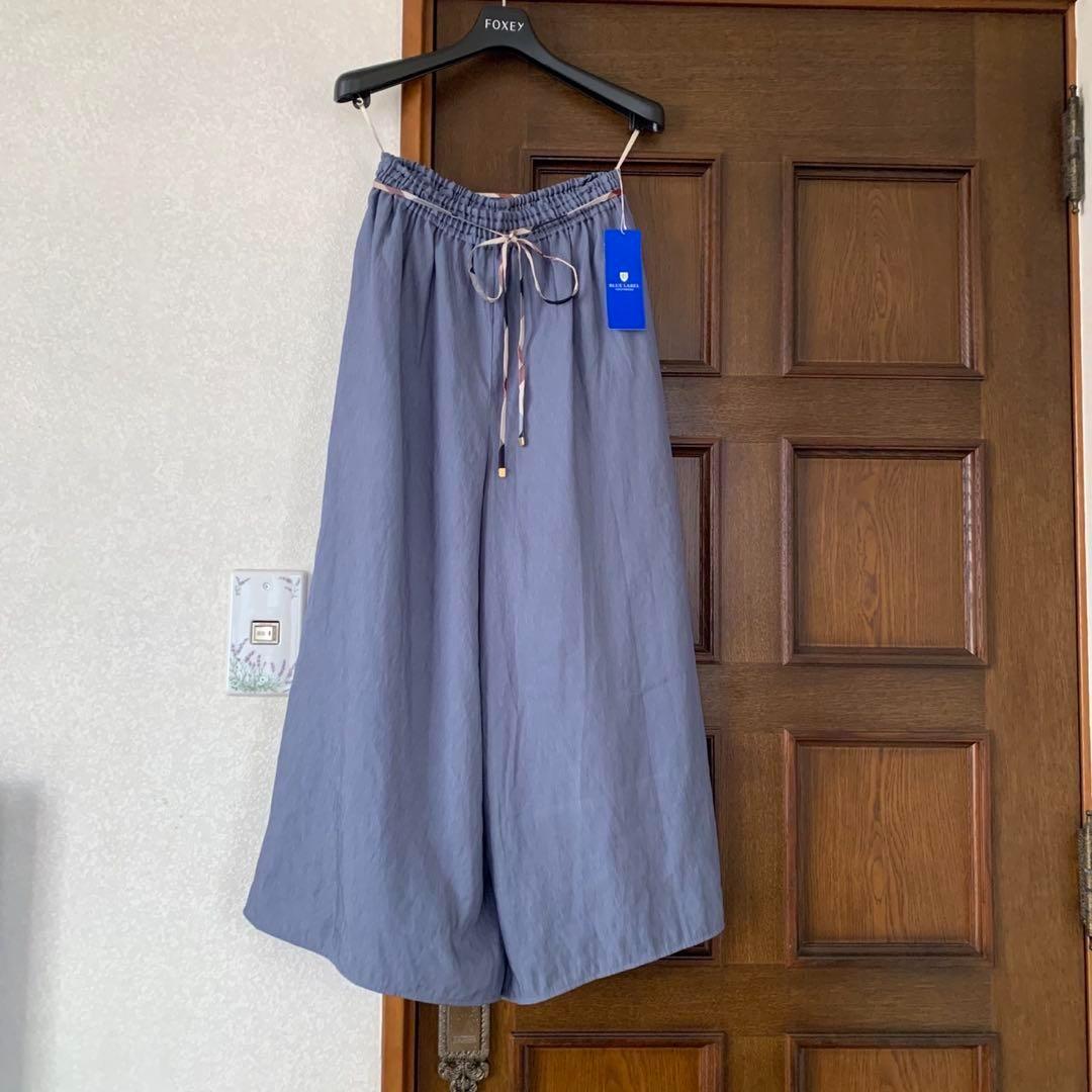 タグ付新品 ブルーレーベルクレストブリッジ ガウチョパンツ ワイド リボンベルト