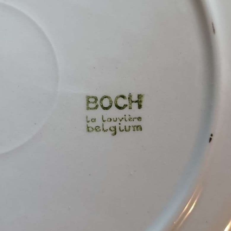 【8/10迄アーニャ】ベルギー Boch グラタンスープ皿 2客セット
