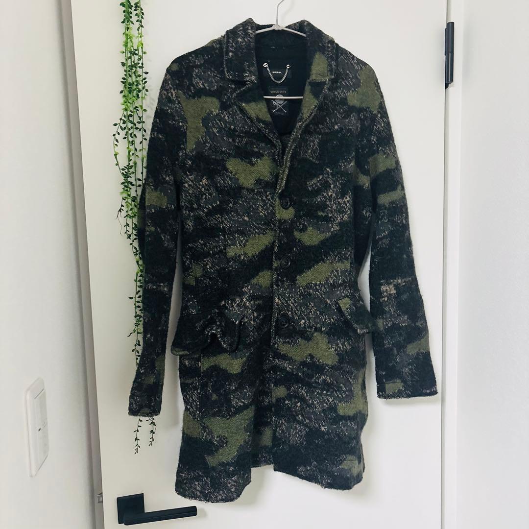 【極美品】メンズ ディーゼル アウター ロング 迷彩 秋冬 ジャケット コート