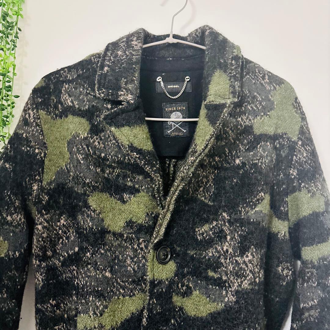 【極美品】メンズ ディーゼル アウター ロング 迷彩 秋冬 ジャケット コート