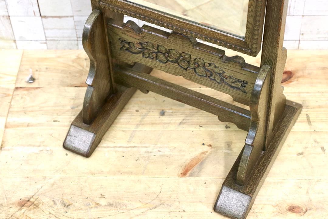 GMHH406○神戸家具 アンティーク スタンドミラー 姿見 全身鏡 ミラー