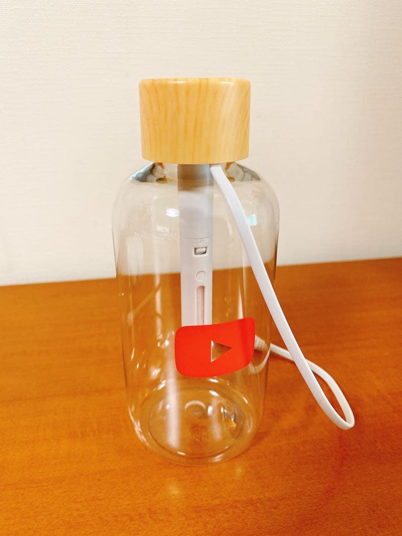 激レア非売品★新品未使用★YouTubeロゴ入り【木目調クリアボトル型・加湿器】