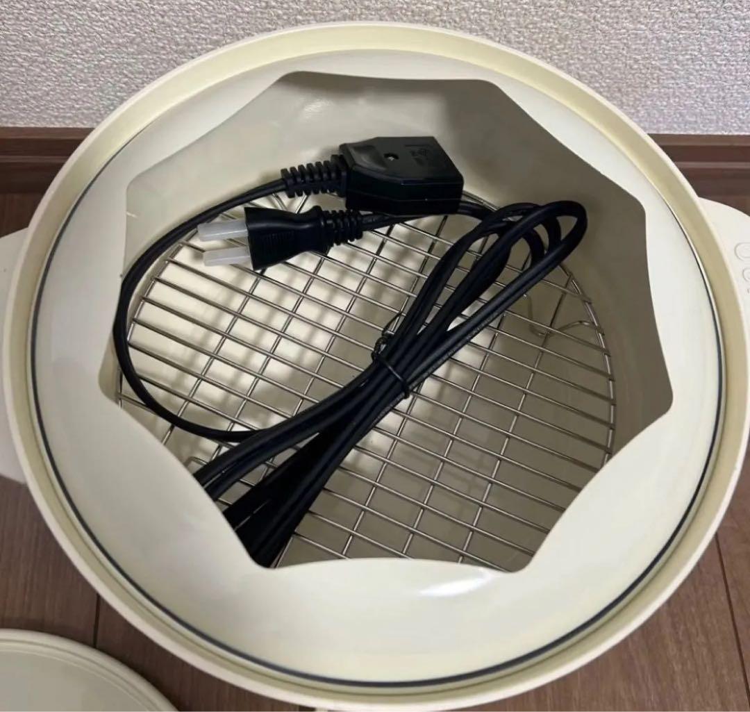 【未使用】BRUNO オーバルホットプレート グリルポット グレージュ／ホワイト