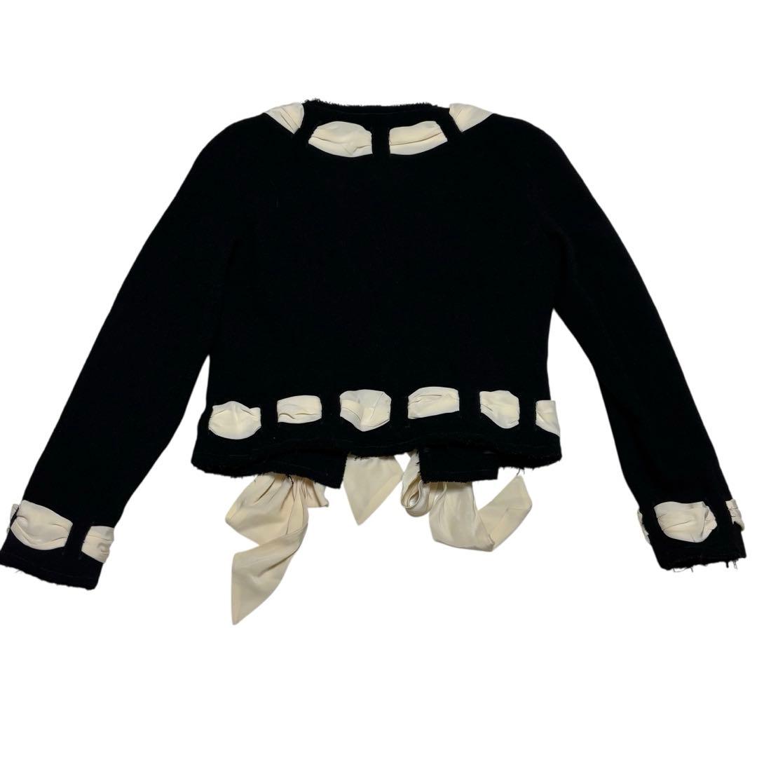 美品　モスキーノ ノーカラー　ウールジャケット イタリア製