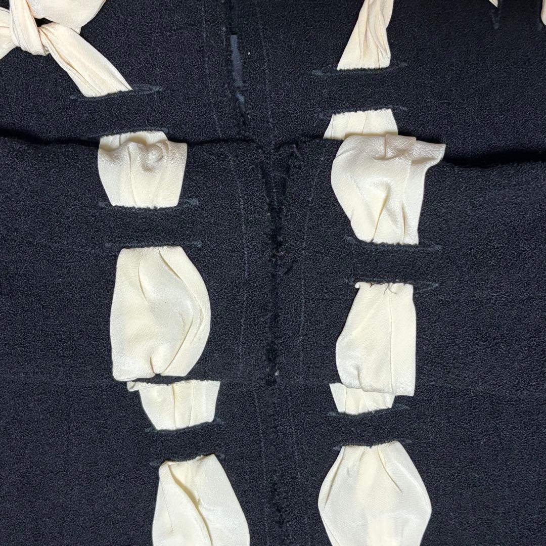 美品　モスキーノ ノーカラー　ウールジャケット イタリア製