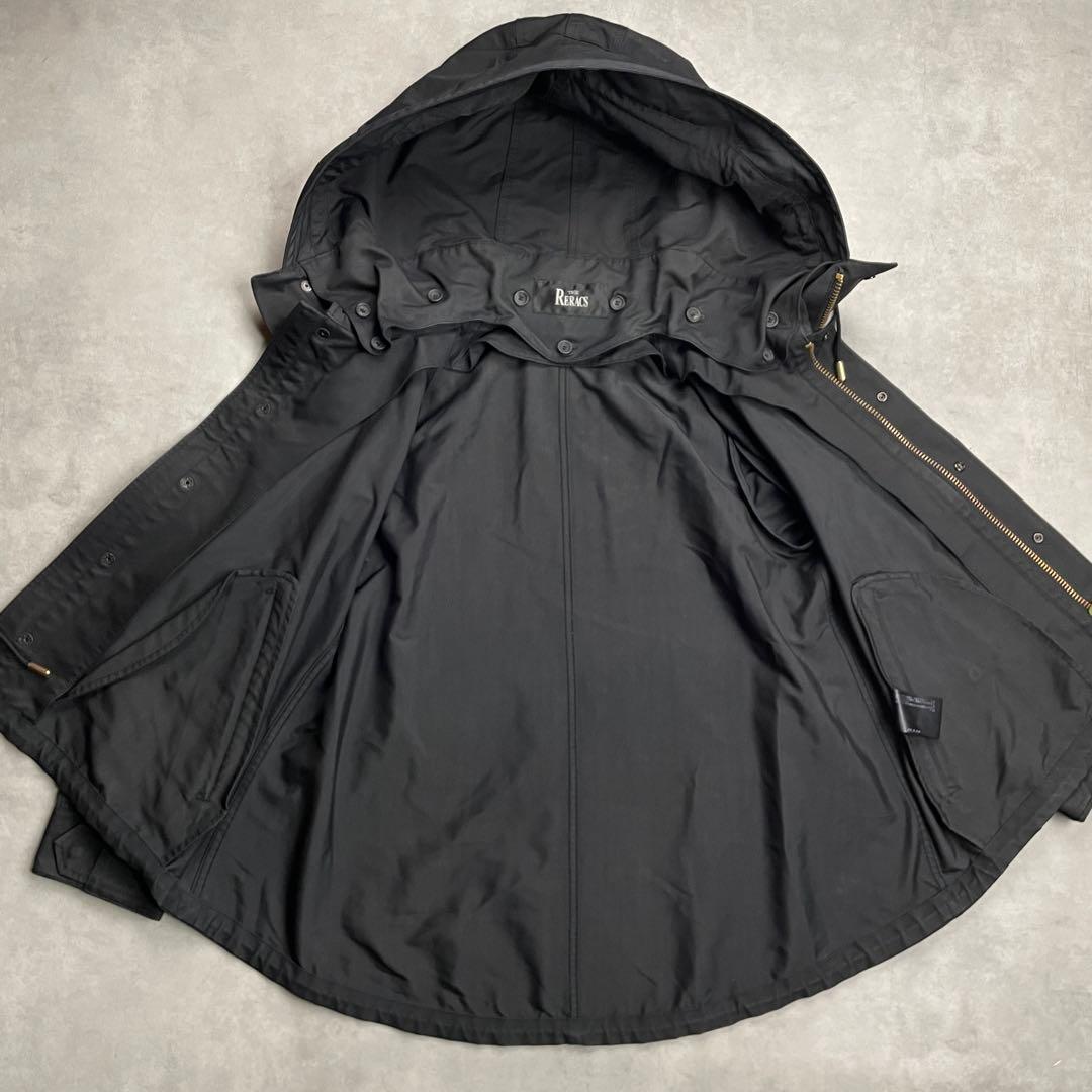 美品　THE RERACS ザリラクス　ショートモッズコート ブラック 　38