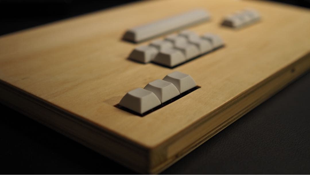 【自作アケコン】木製キーボード型レバーレスコントローラー　ナチュラル