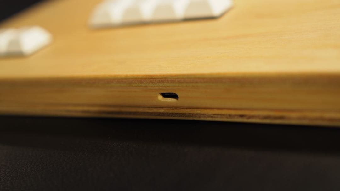 【自作アケコン】木製キーボード型レバーレスコントローラー　ナチュラル