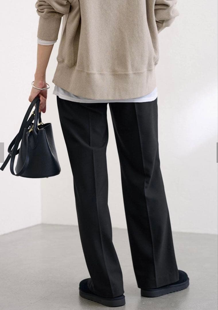 フレームワーク　裏起毛フレアーパンツ　ブラック　38 新品未使用