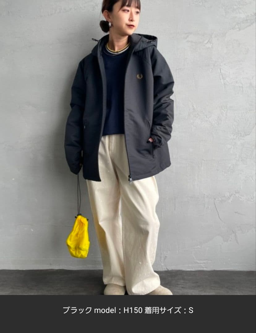 フレッドペリー別注パデットフード刺繍ジャケット