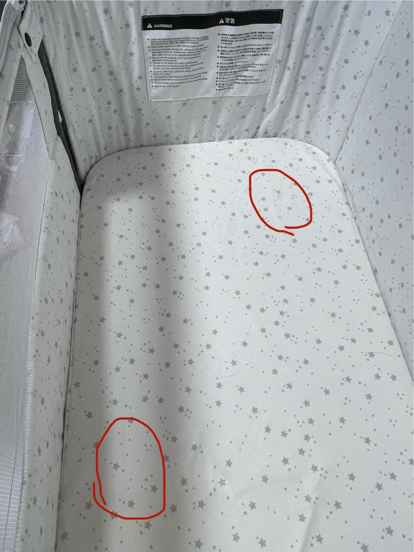 HZDMJ折りたたみ式ベビーベッド グレー　美品