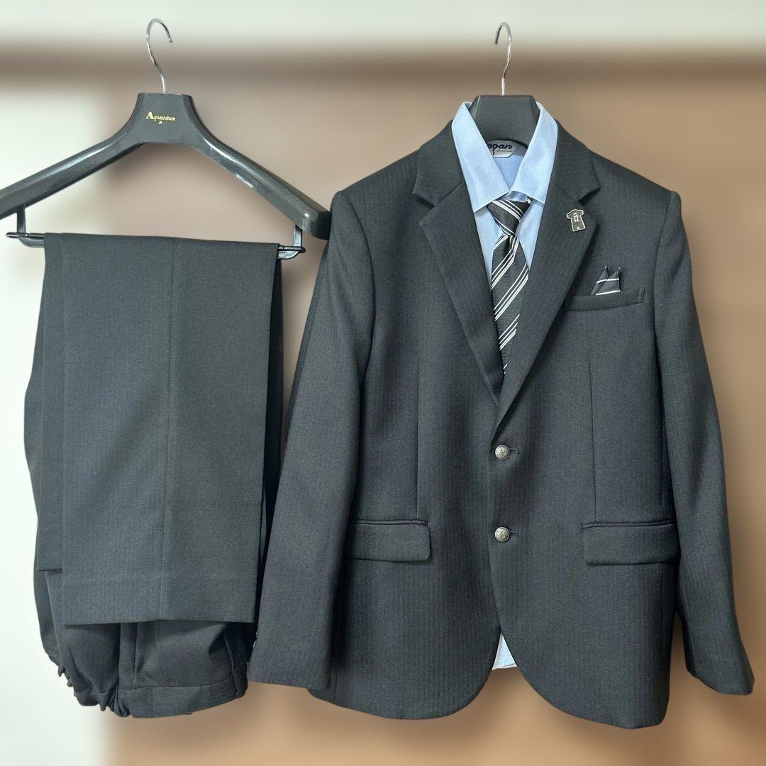 美品　JFA サムライブルー　スーツ　SAMURAI BLUE 160B　卒業式