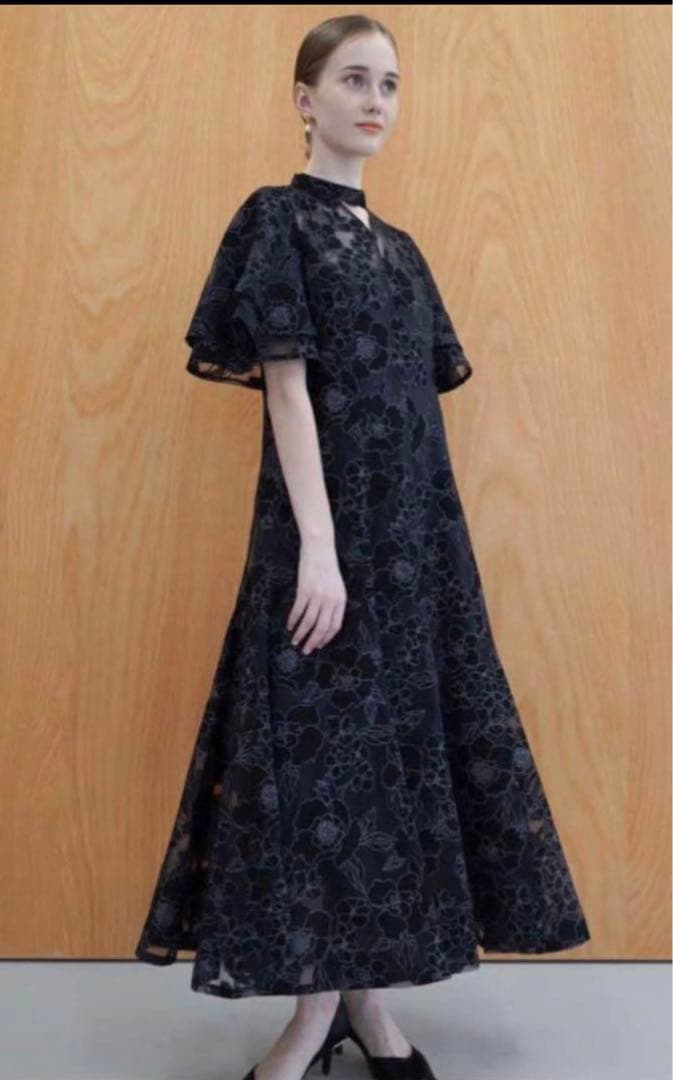 新品　Acka. all sheer flower dress