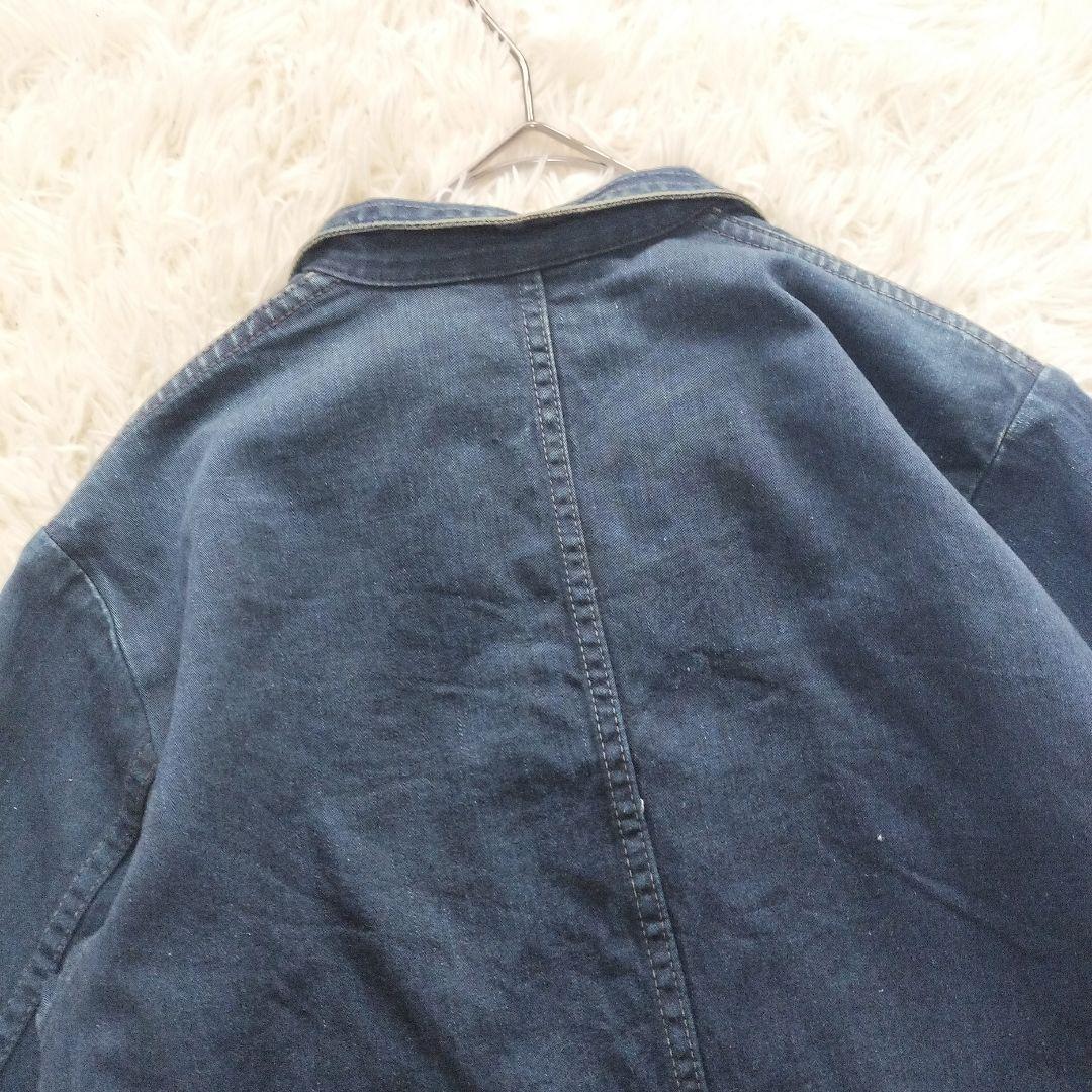 【美品】45rpm 45R デニムジャケット カバーオール インディゴブルー S