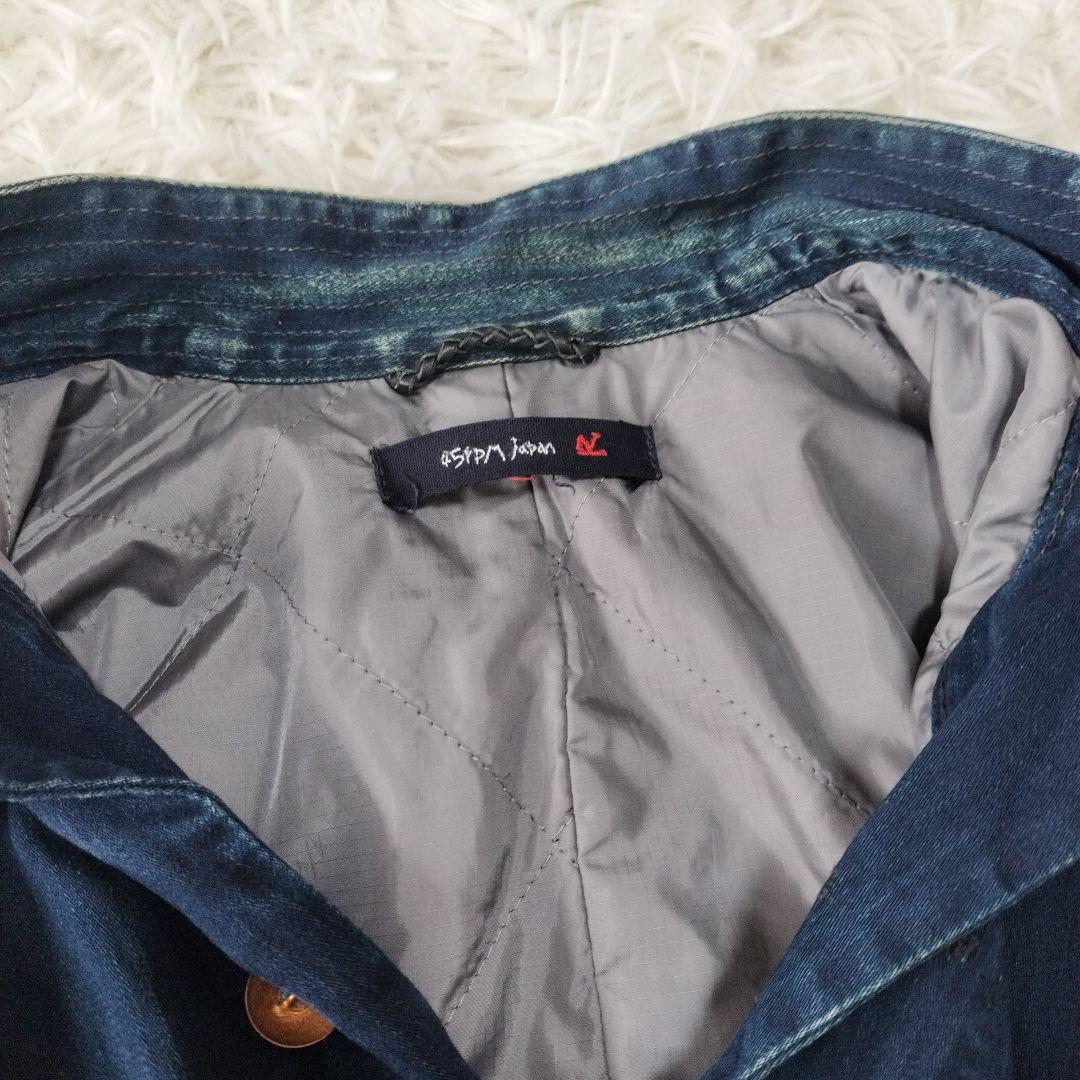 【美品】45rpm 45R デニムジャケット カバーオール インディゴブルー S