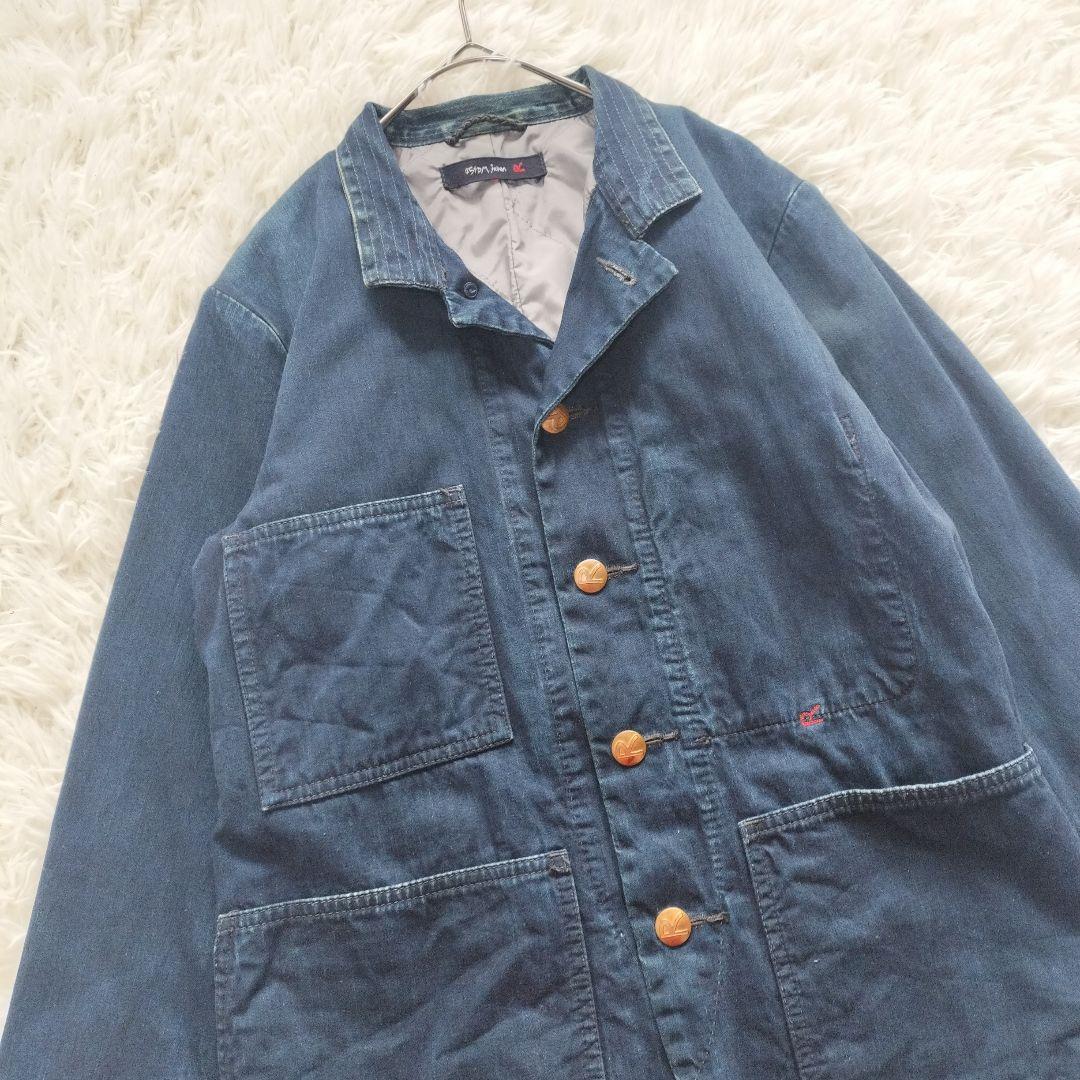 【美品】45rpm 45R デニムジャケット カバーオール インディゴブルー S