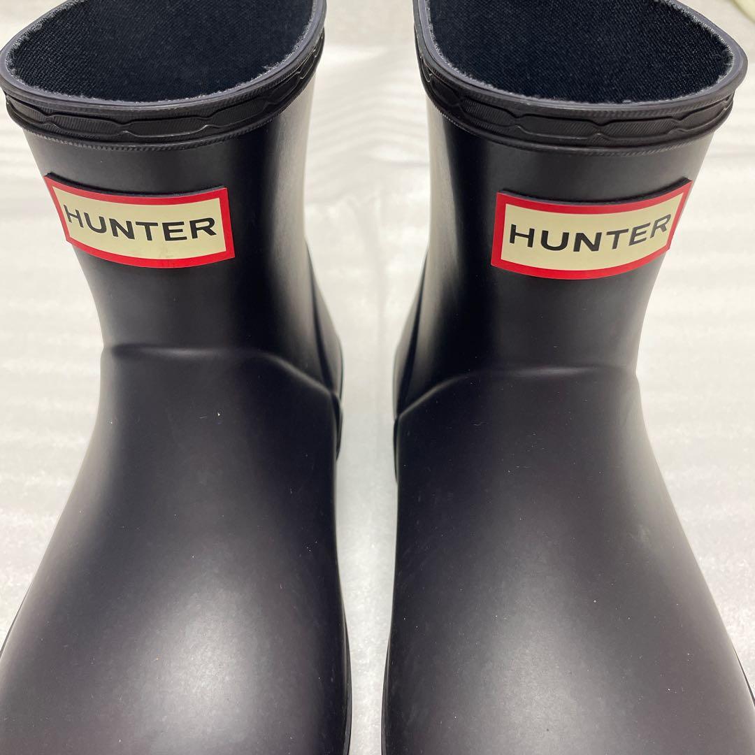 【美品】ハンターレインブーツ　ショート丈　濃いネイビー