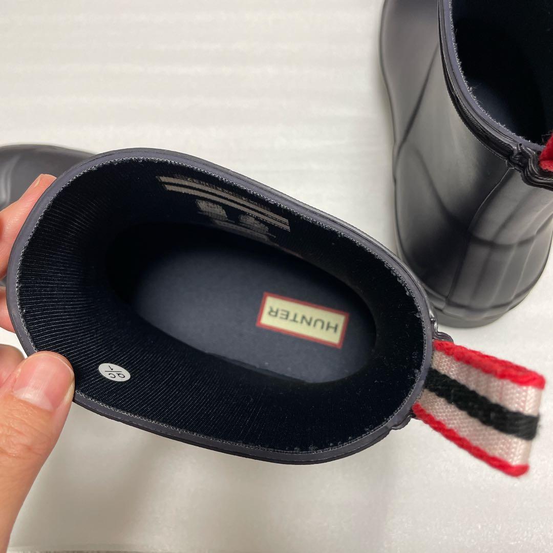 【美品】ハンターレインブーツ　ショート丈　濃いネイビー