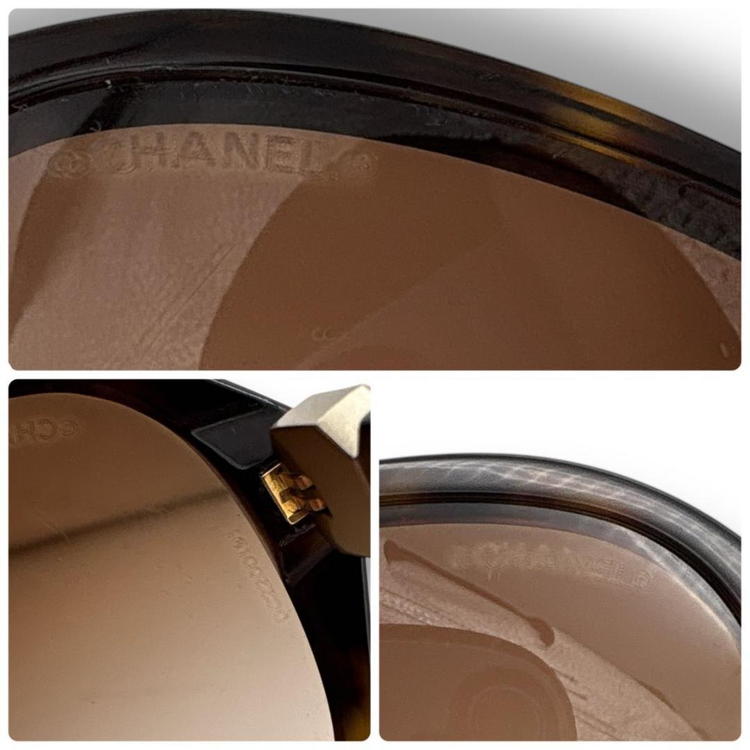 CHANEL sunglasses coco case brown ベッコウ