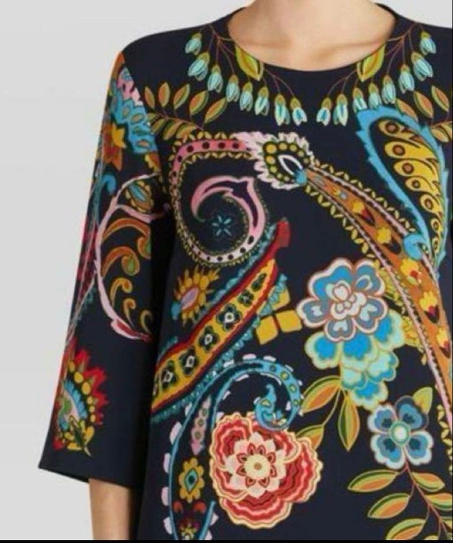 値下げ セール☆美品 ETRO エトロ 洗練 プレシャス ゆったり 美人 ドレス