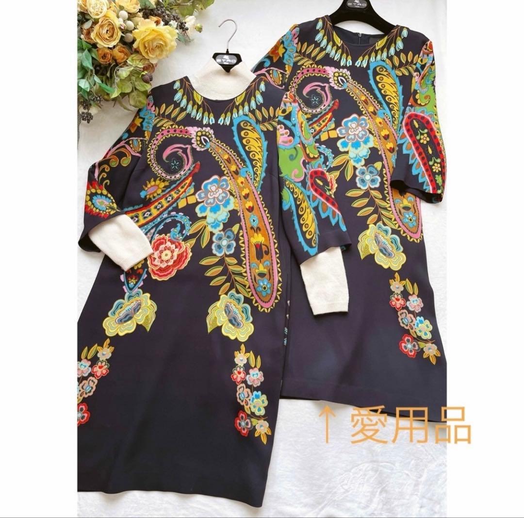 値下げ セール☆美品 ETRO エトロ 洗練 プレシャス ゆったり 美人 ドレス