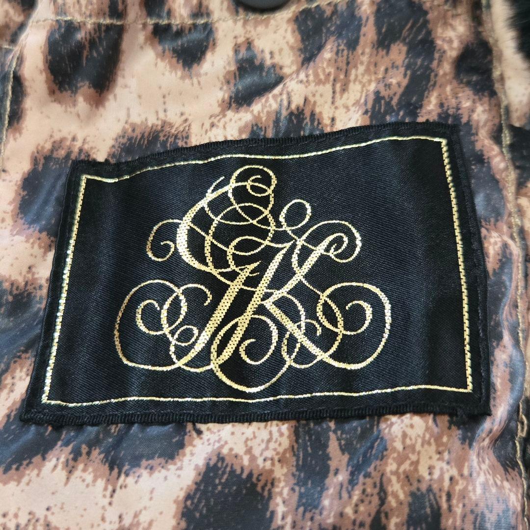 伊太利屋　ヒョウ柄中綿コート　ベージュ系　レッキスラビット　レオパード　イタリヤ