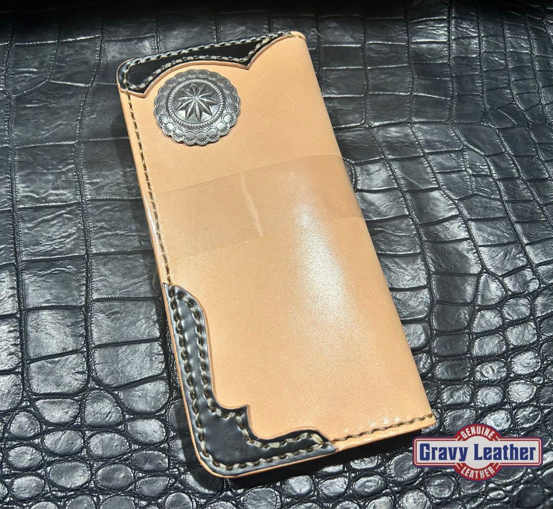 Gravy Leather 栃木レザー×コードバン 長財布 ロング ウォレット