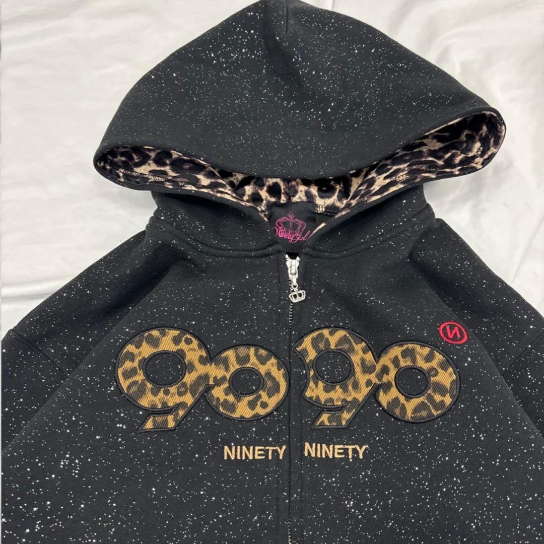 9090 OG Logo Glitter Zip Hoodie パーカー