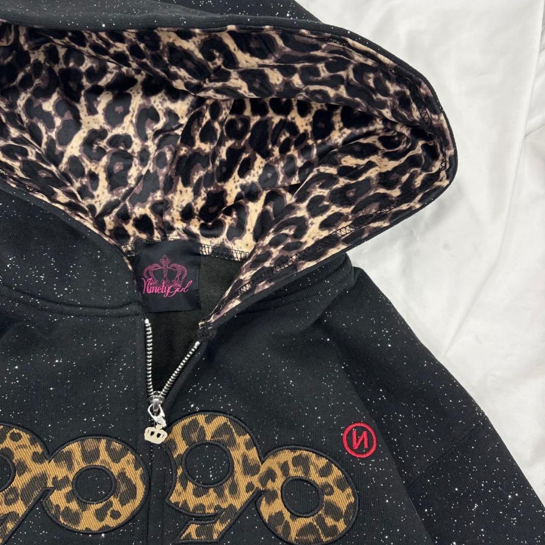 9090 OG Logo Glitter Zip Hoodie パーカー