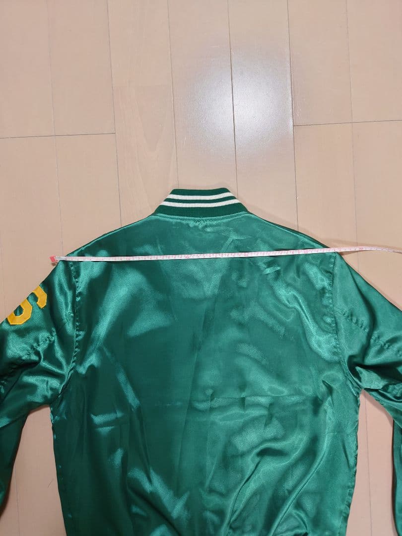 値下げ　WHITES VILLE　スタジャン　ナイロン　グリーン　38 新品　M