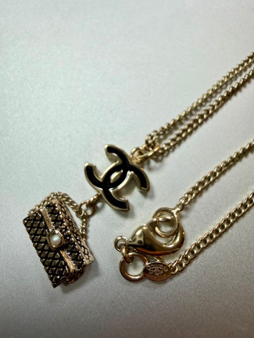 正規品CHANEL シャネル ココマーク マトラッセ パール バッグ ネックレス