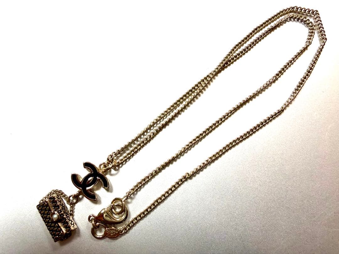 正規品CHANEL シャネル ココマーク マトラッセ パール バッグ ネックレス