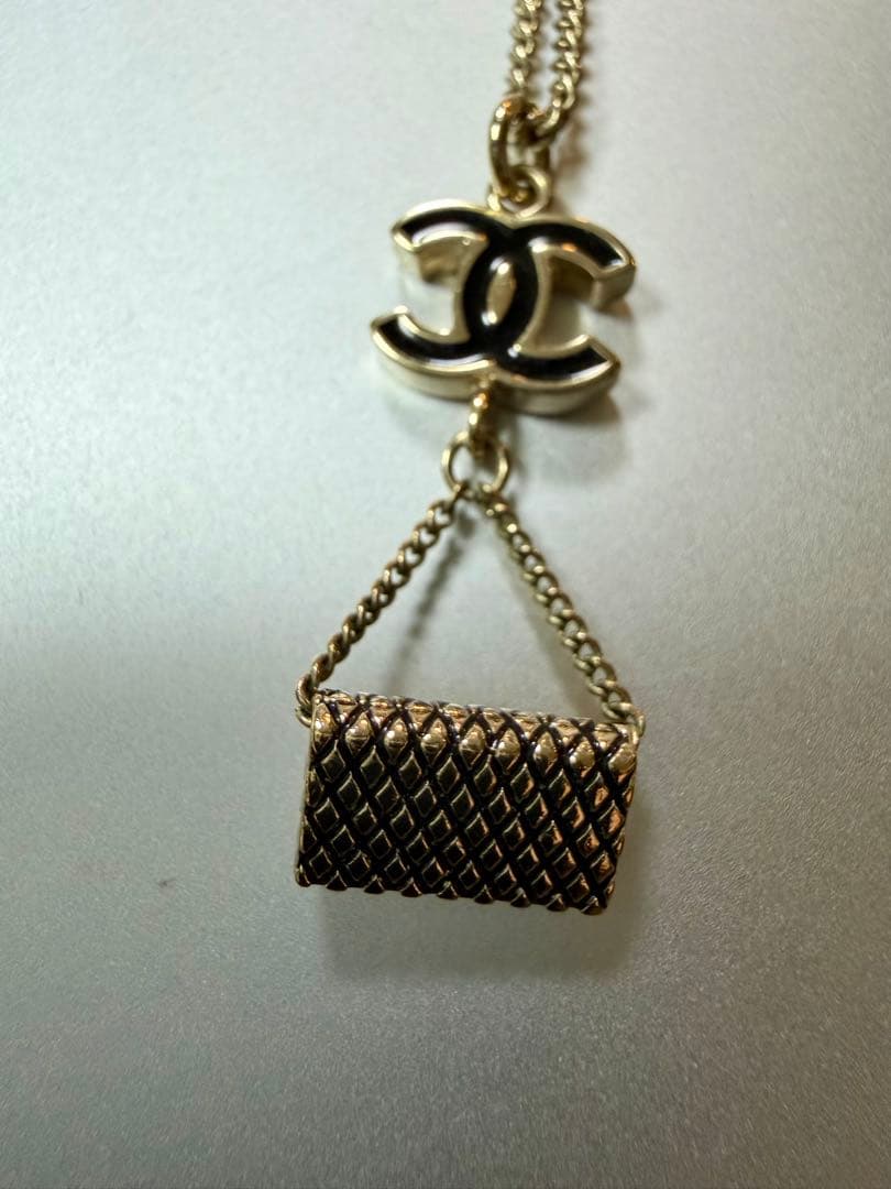 正規品CHANEL シャネル ココマーク マトラッセ パール バッグ ネックレス