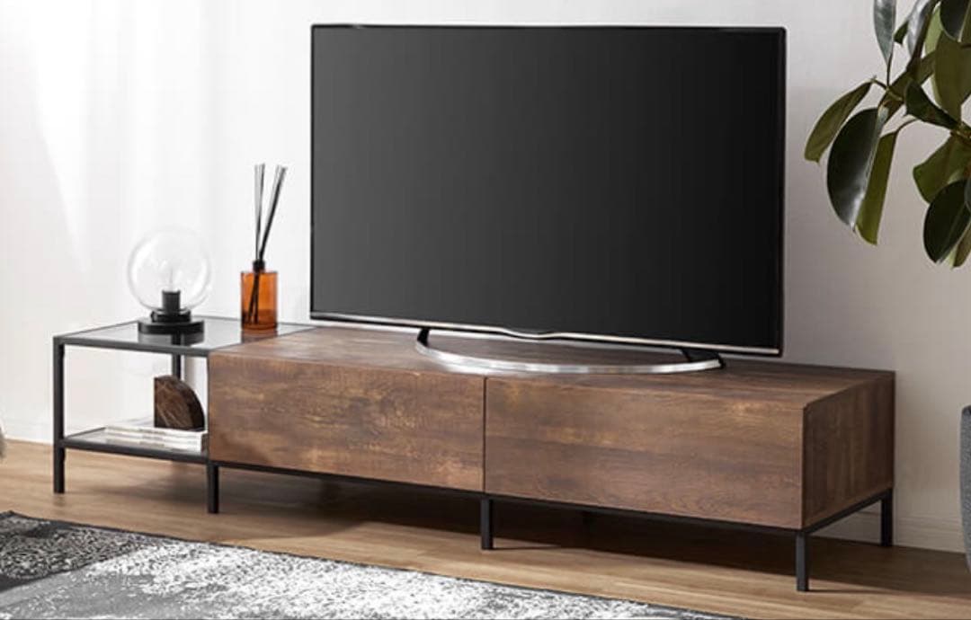 ブラウン テレビ台 ローボード　※必ず説明を読んでください【来れる方6000円】
