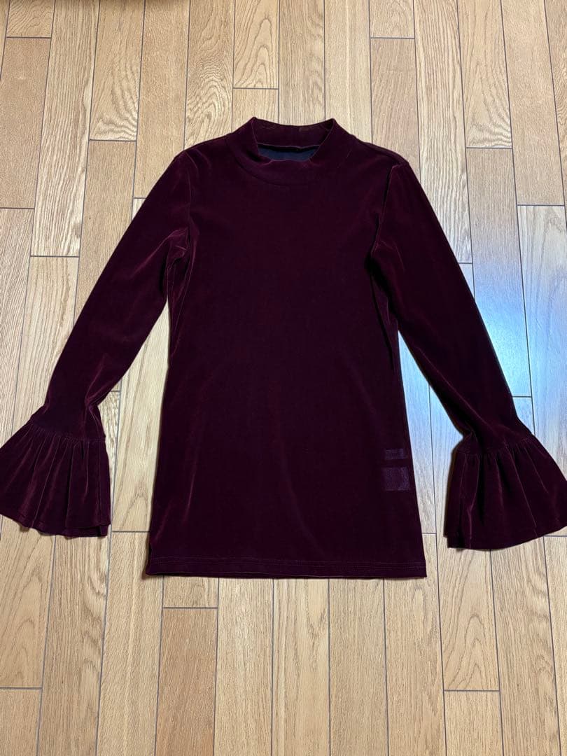 トップス Ruimeme flocky tulle mock neck top