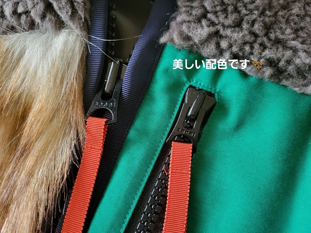 sacai 新品 Faux Shearling Faux Fur Blouson