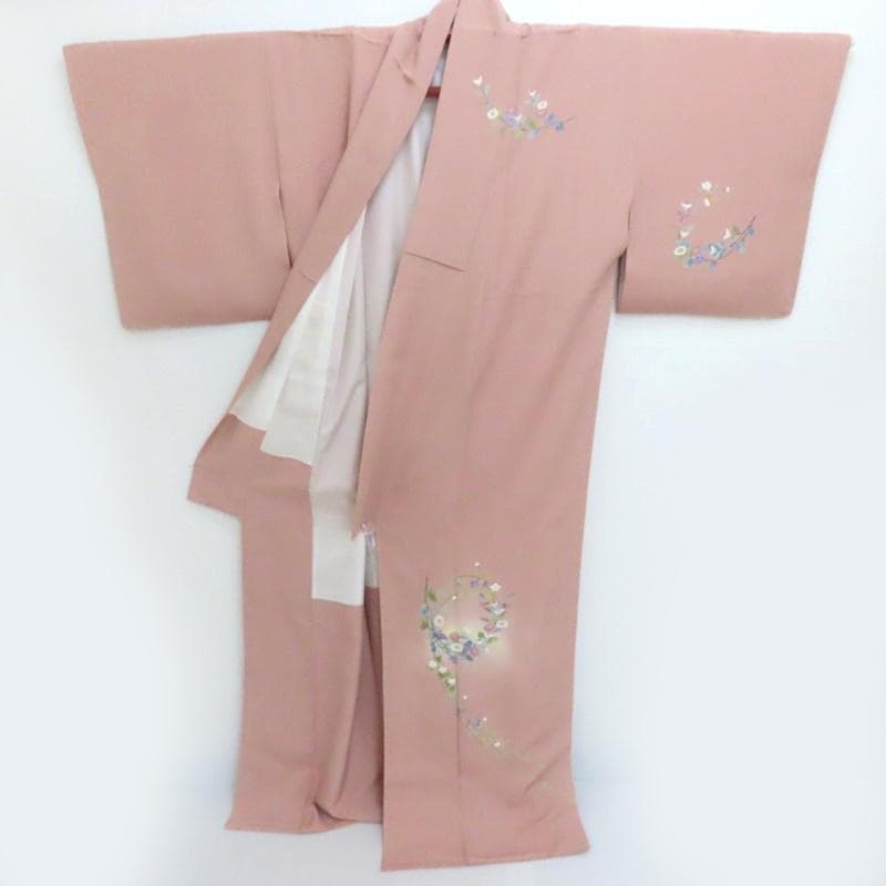 Club藤★付け下 十日町友禅 花輪紋様 お茶席着物 フォーマル (3344)