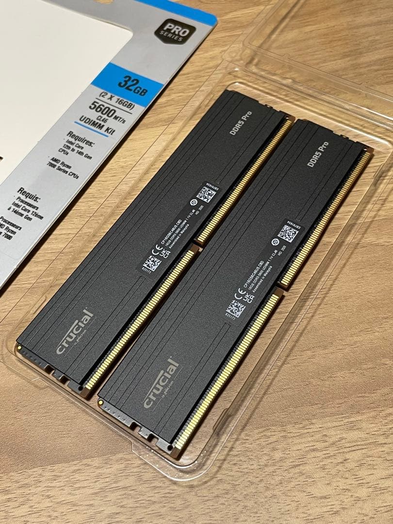 動作確認済 美品 Crucial Pro DDR5 32GB 5600 メモリ