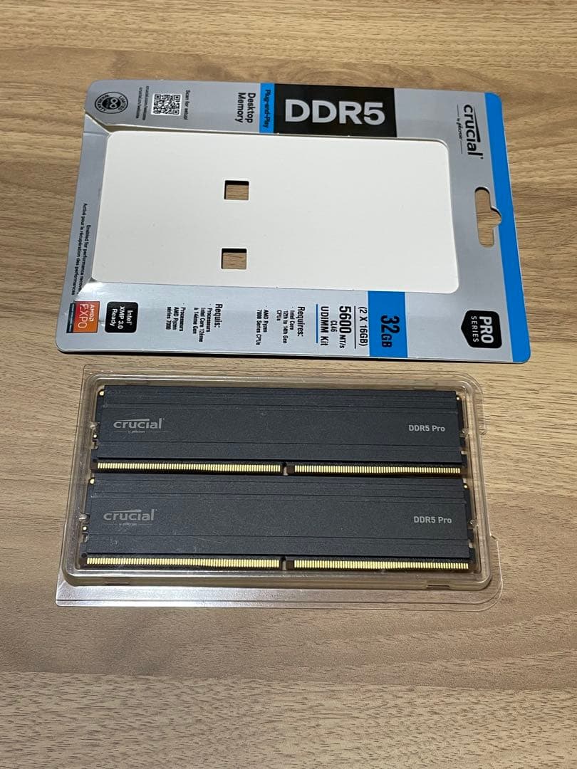 動作確認済 美品 Crucial Pro DDR5 32GB 5600 メモリ