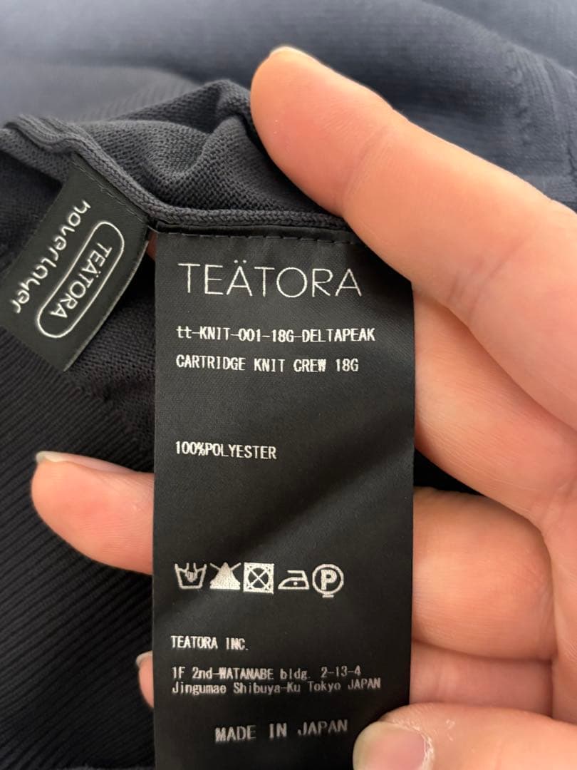 TEATORA CARTRIDGE KNIT CREW 18G サイズ2