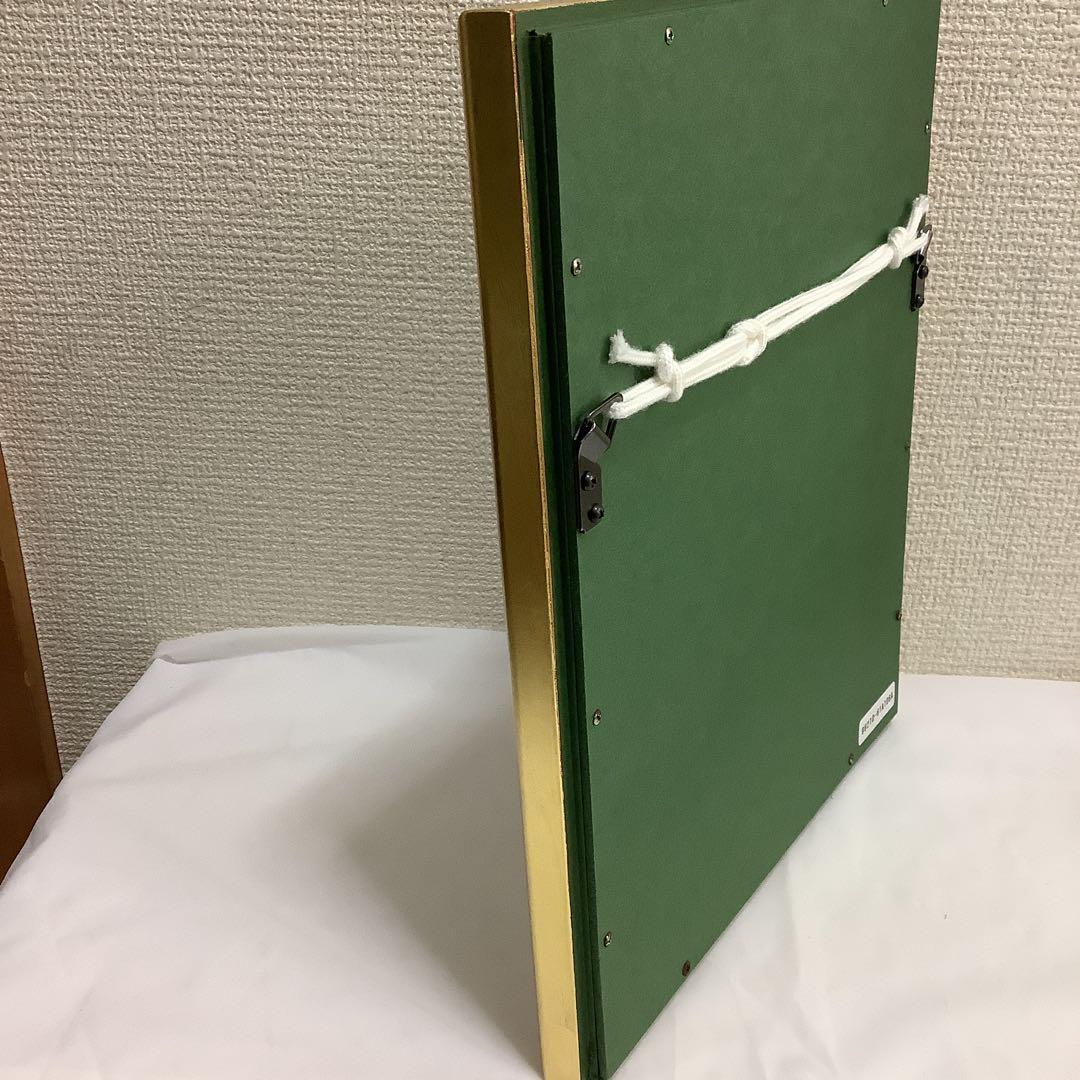 7795⑧マイセン　金色フレーム 陶板画 花と果物