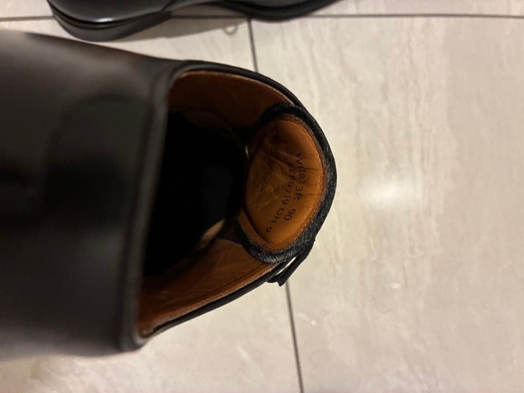 アシックスRunwalk ブラック ストレートチップ 革靴