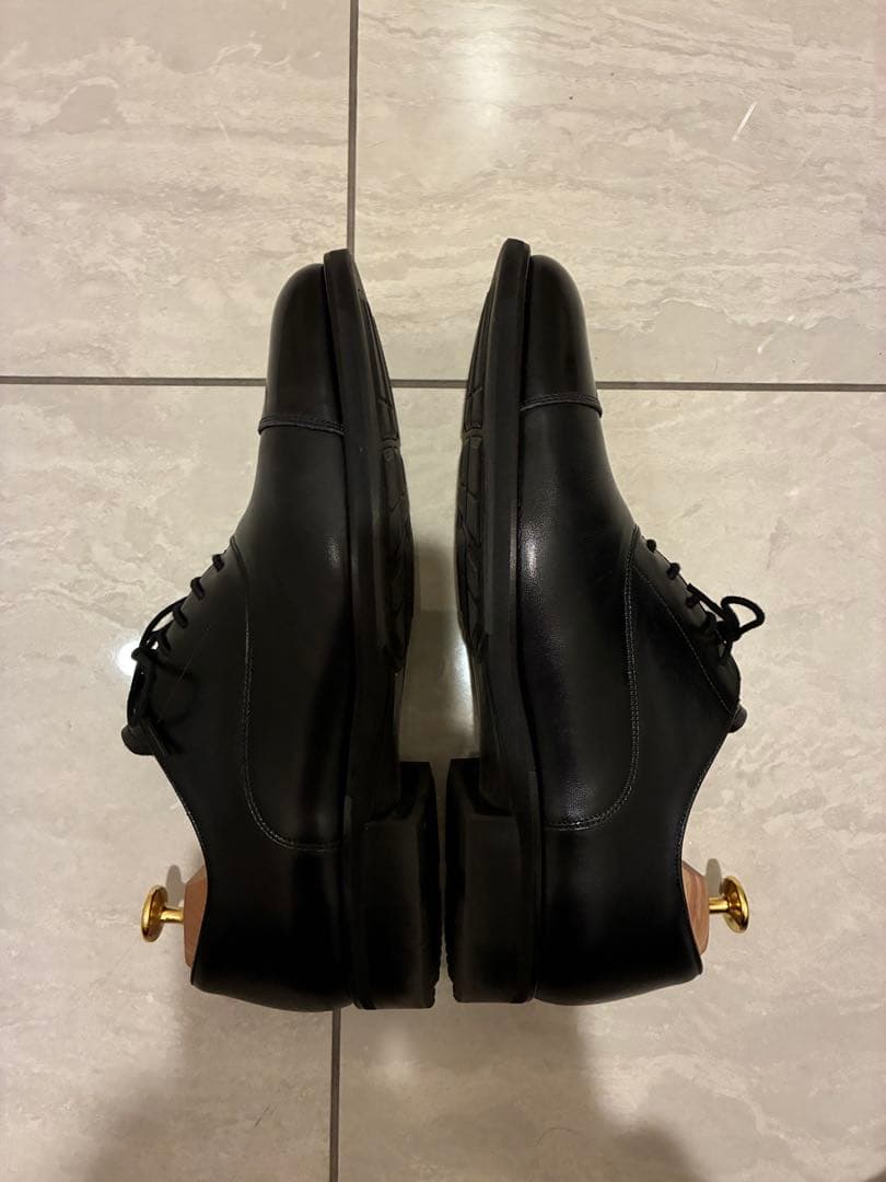 アシックスRunwalk ブラック ストレートチップ 革靴