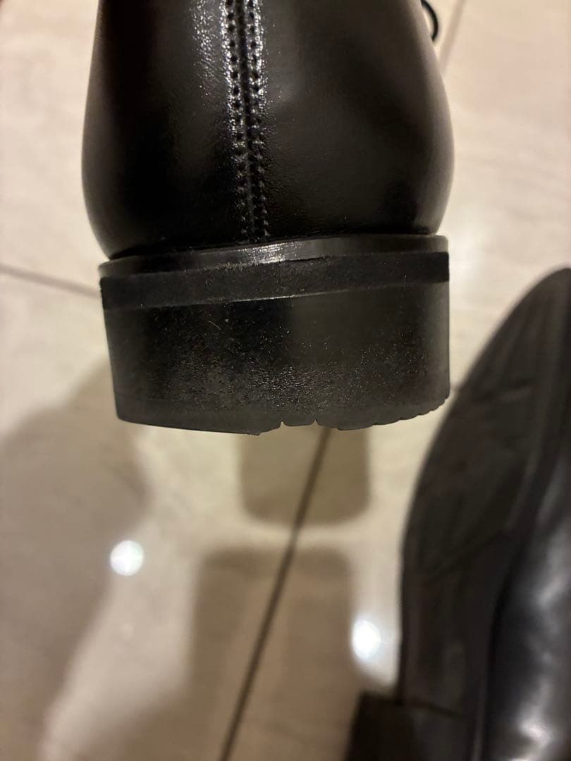 アシックスRunwalk ブラック ストレートチップ 革靴