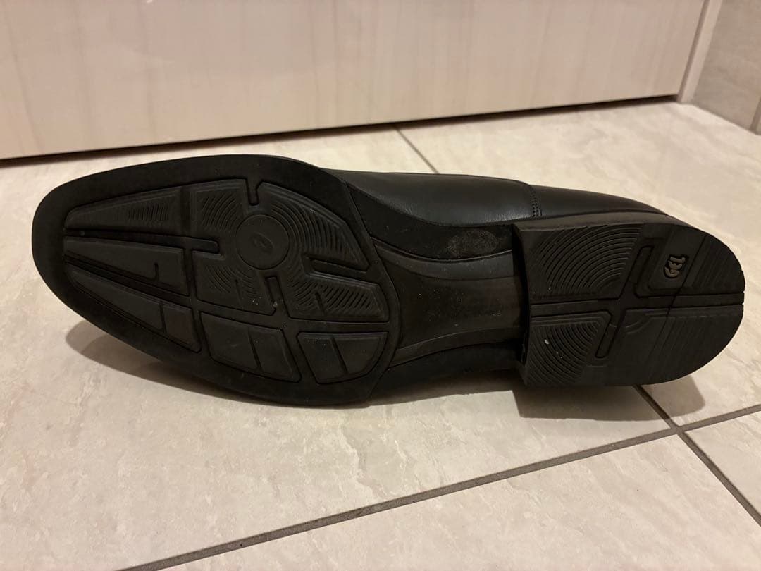 アシックスRunwalk ブラック ストレートチップ 革靴